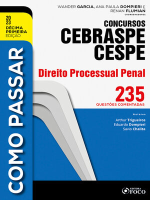 cover image of Como passar concursos CEBRASPE -Direito Processual Penal